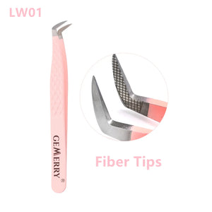 LW01 Fiber Tips Tweezes for Eyelash Extensions