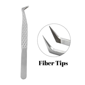 LW02 Fiber Tips Tweezers for Lash Extensions